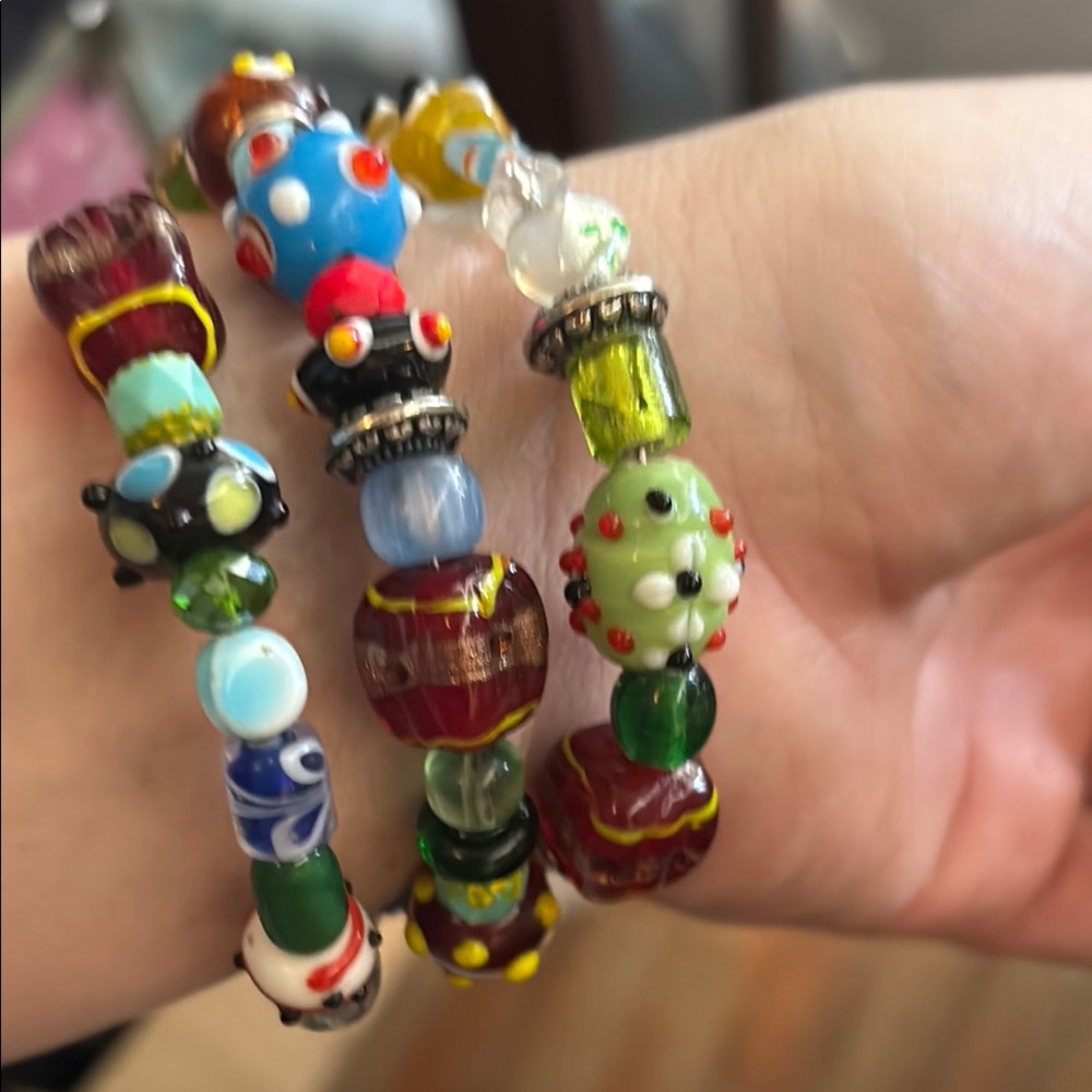 Colorful Beaded Bracelets Set